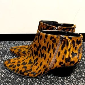 Sam Edelman Walden Leopard Calf-half Booties Size 11 Never Been Worn